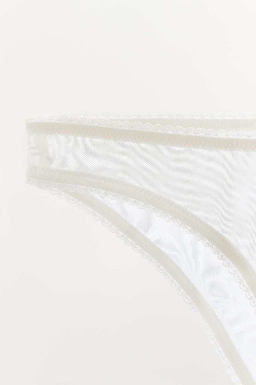 LACE MESH BRIEFS - Zara фото 7