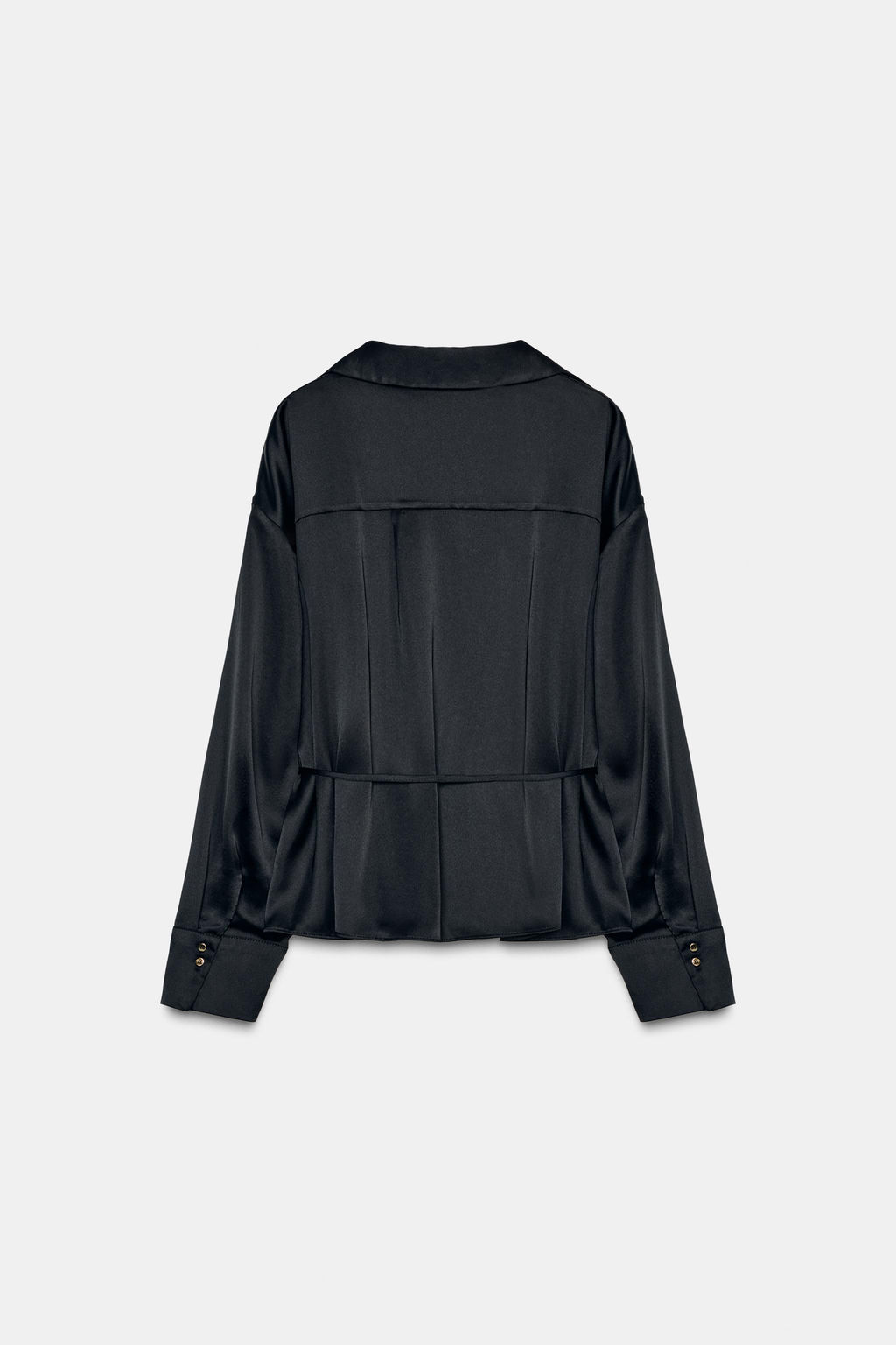 SATIN BLOUSE WITH THIN BELT - Zara фото 7