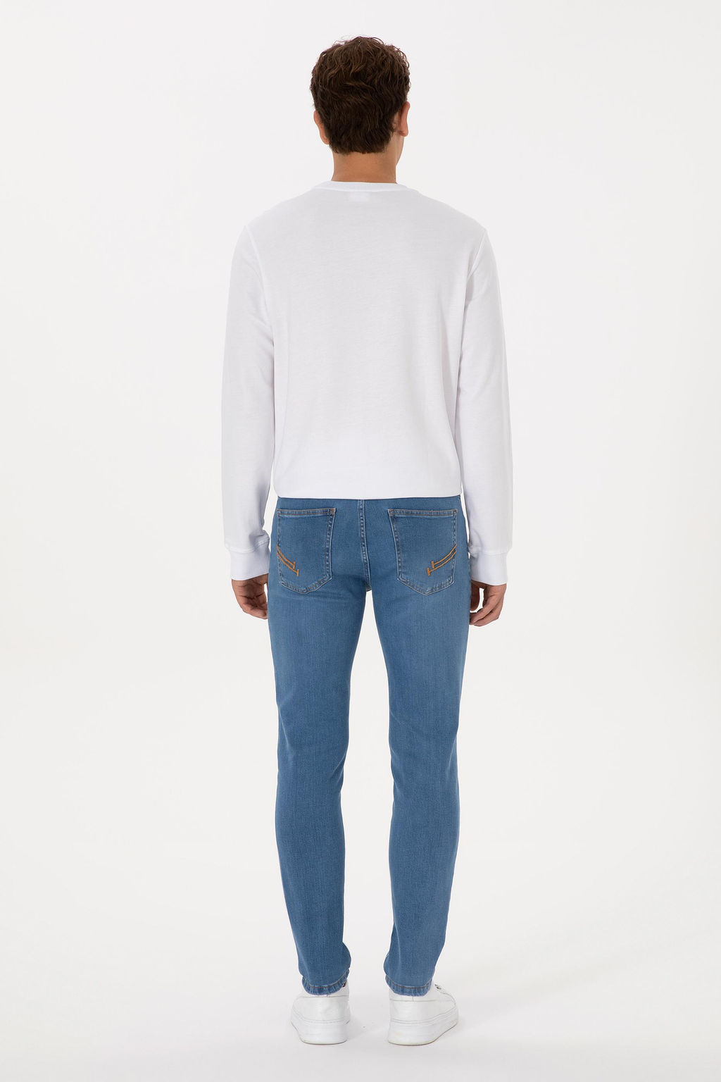 Erkek A__k Mavi Slim Fit Jean Pantolon - U.s. polo assn фото 4