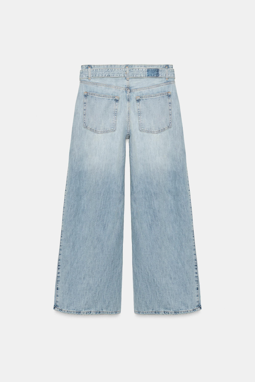 JEANS TRF CINTUR?N PLIEGUES TIRO MEDIO / Azul - Zara фото 4