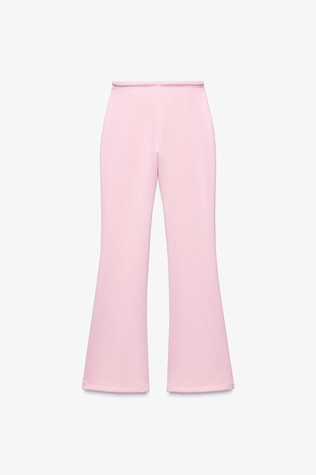 STITCHED INTERLOCK BELL BOTTOM TROUSERS - Zara фото 19