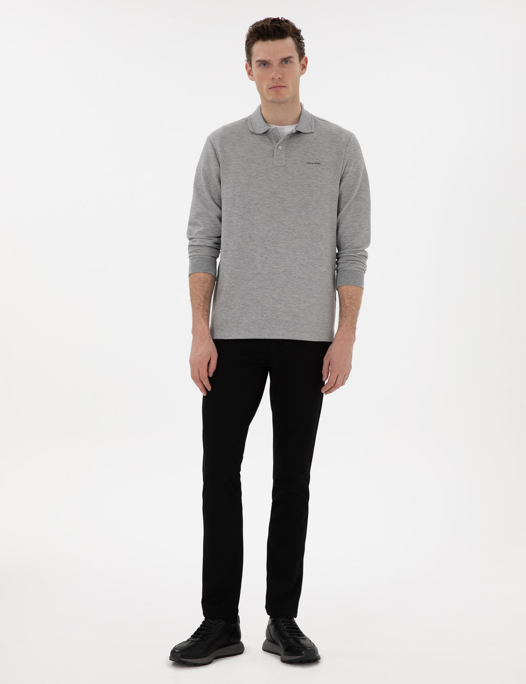 Gri Regular Fit Sweatshirt - Pierre cardin фото 4