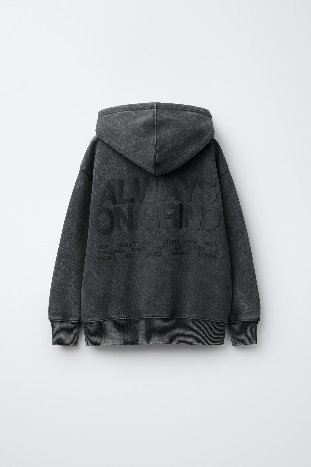 WASHED EFFECT GRAFFITI HOODIE - Zara фото 8