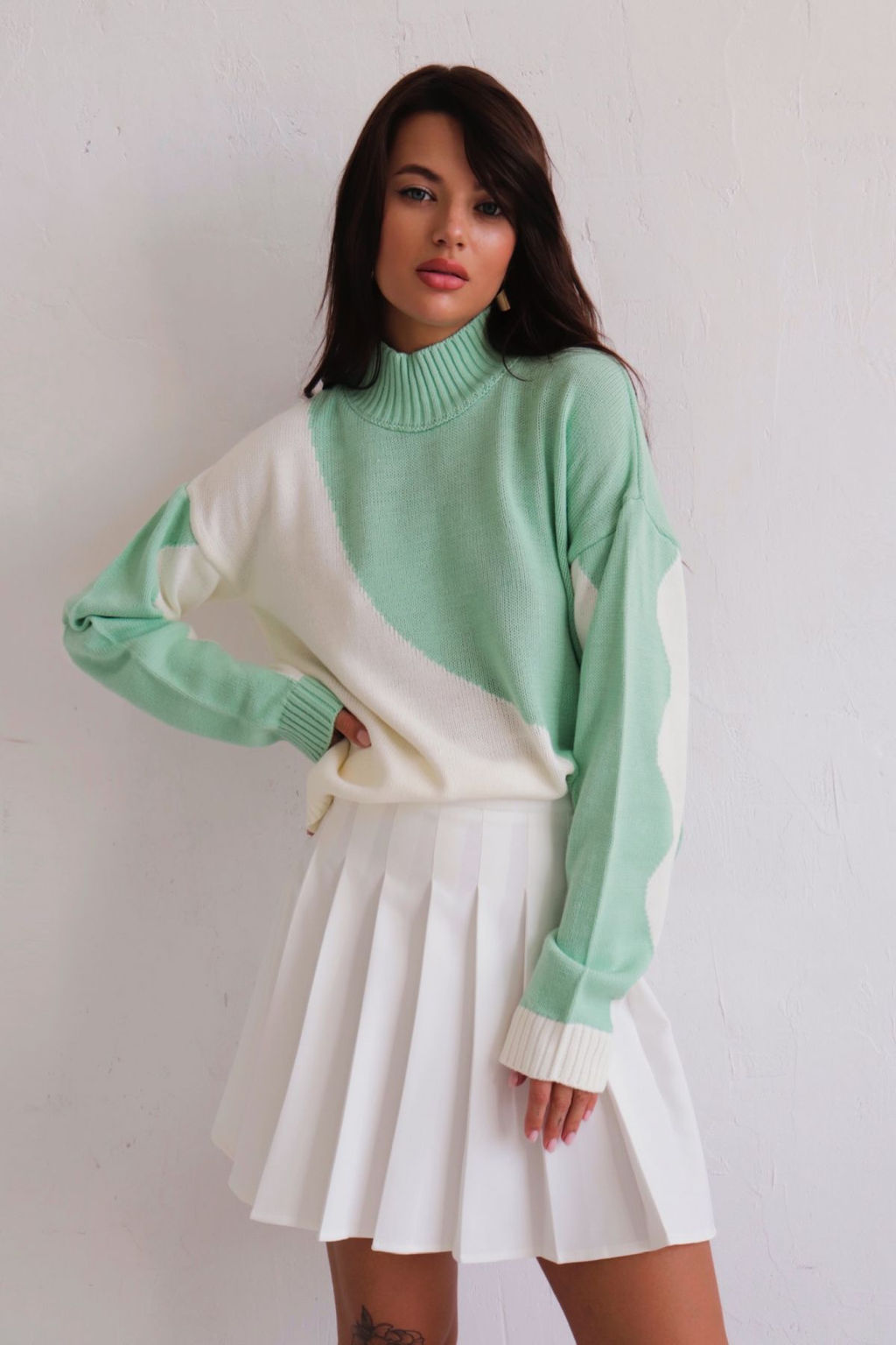 Martichelli Свитер мятно-белый  фото 5