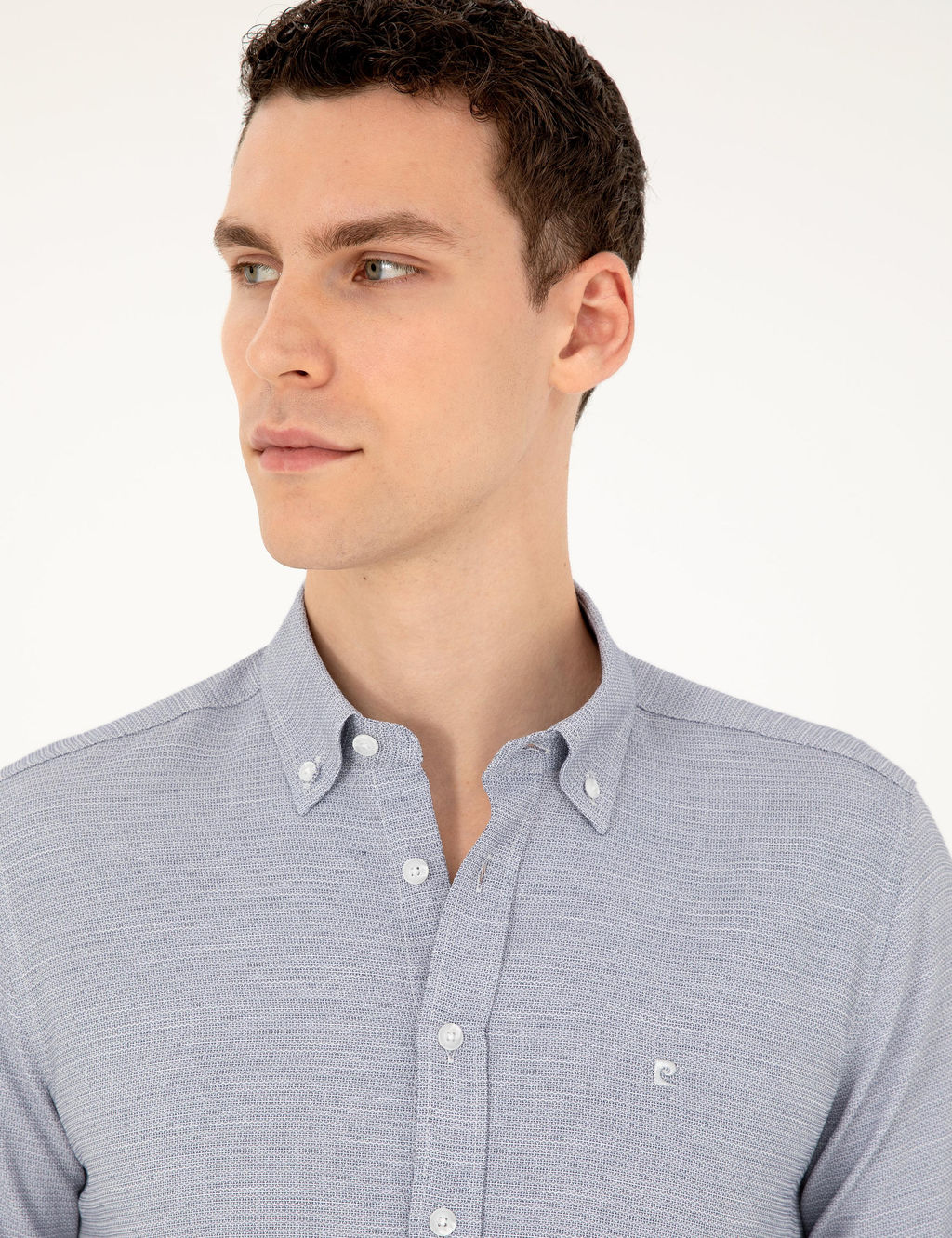 Lacivert Slim Fit Uzun Kollu G_mlek
