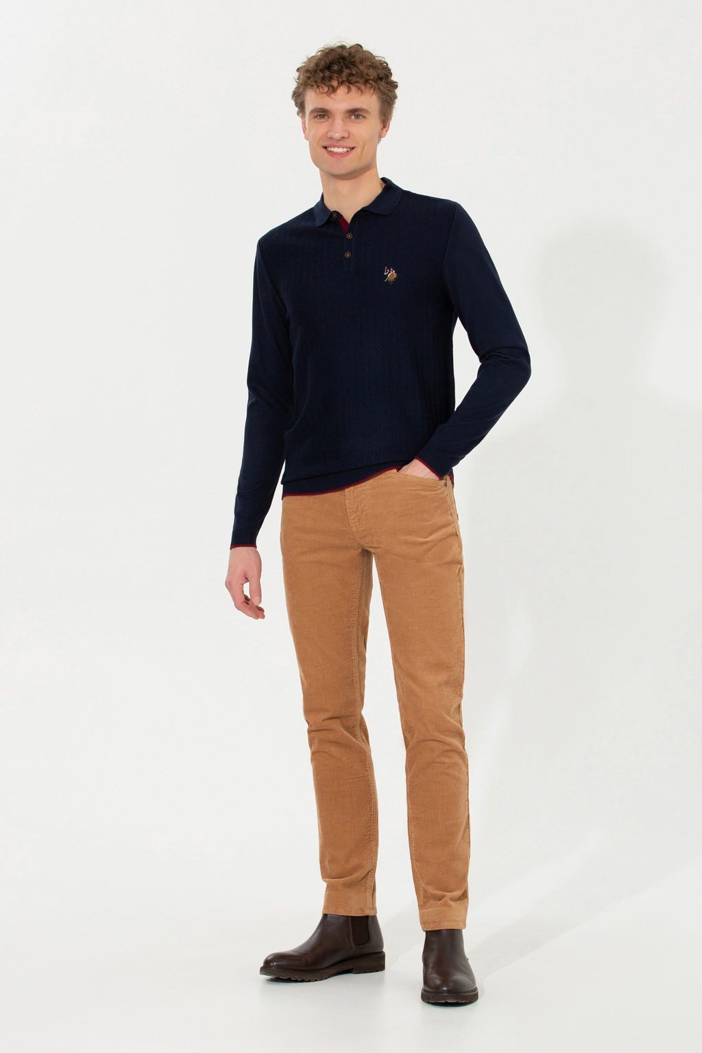 U. S. Polo Assn Мужские светло-коричневые брюки из плотной ткани - U.s. polo assn фото 24