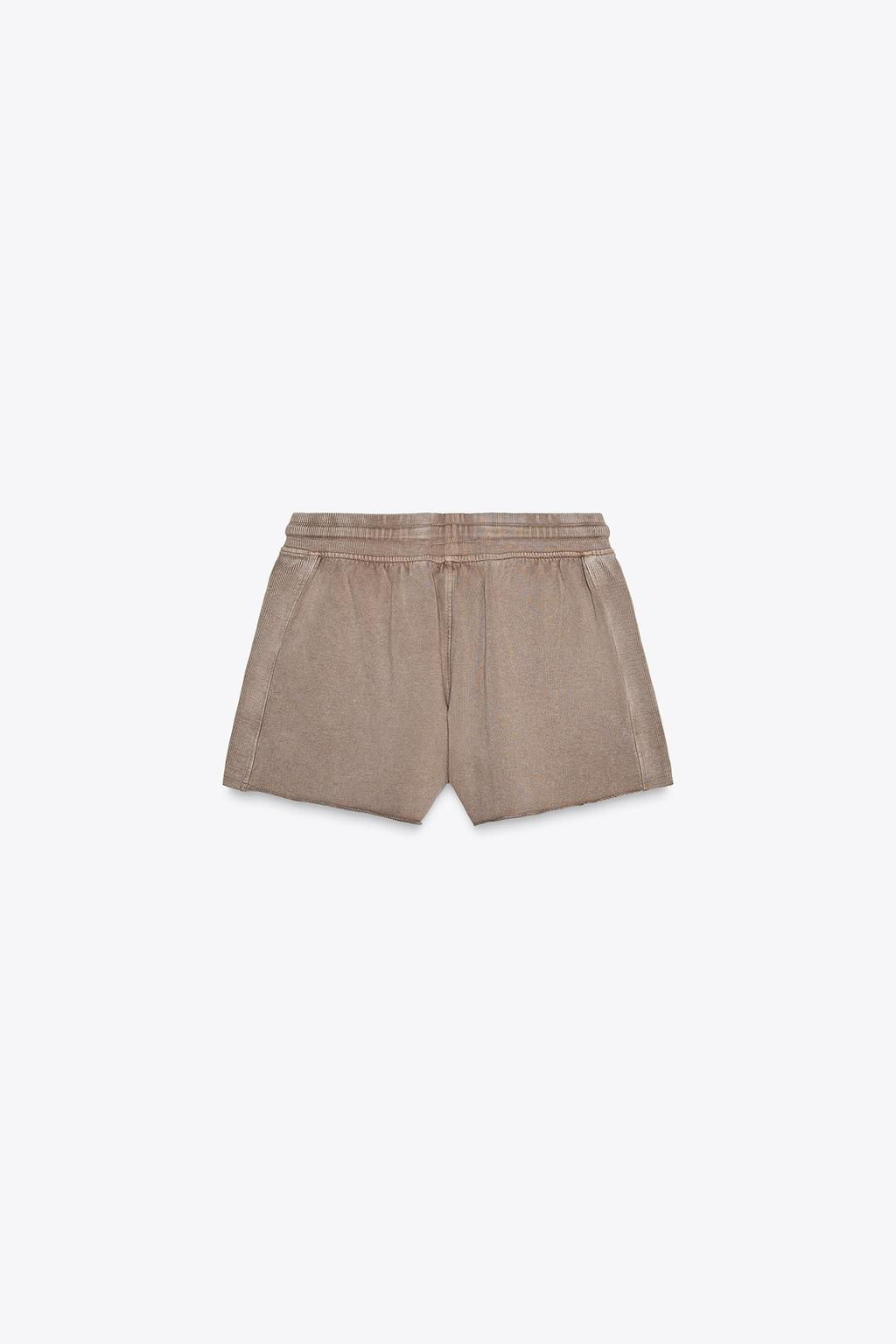 FADED-EFFECT FLEECE SHORTS - Zara фото 17