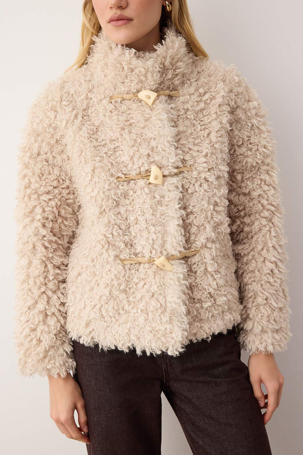 Ekru Regular Kal?p Coban Kapamal? Kurk Mont TWOAW26MO00019 - Trendyolmilla фото 5