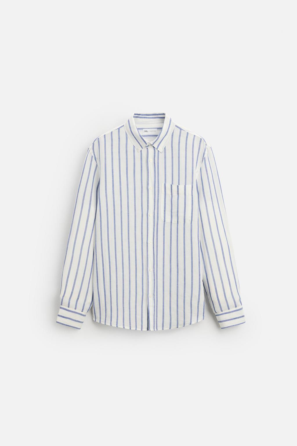 COTTON - LINEN SHIRT - Zara фото 46