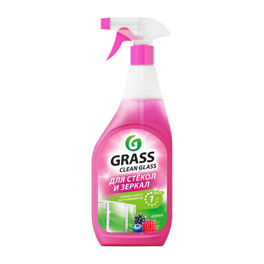 Средство для мытья стёкол, окон, пластика и зеркал Clean Glass лесные ягоды 600мл - Grass фото 8