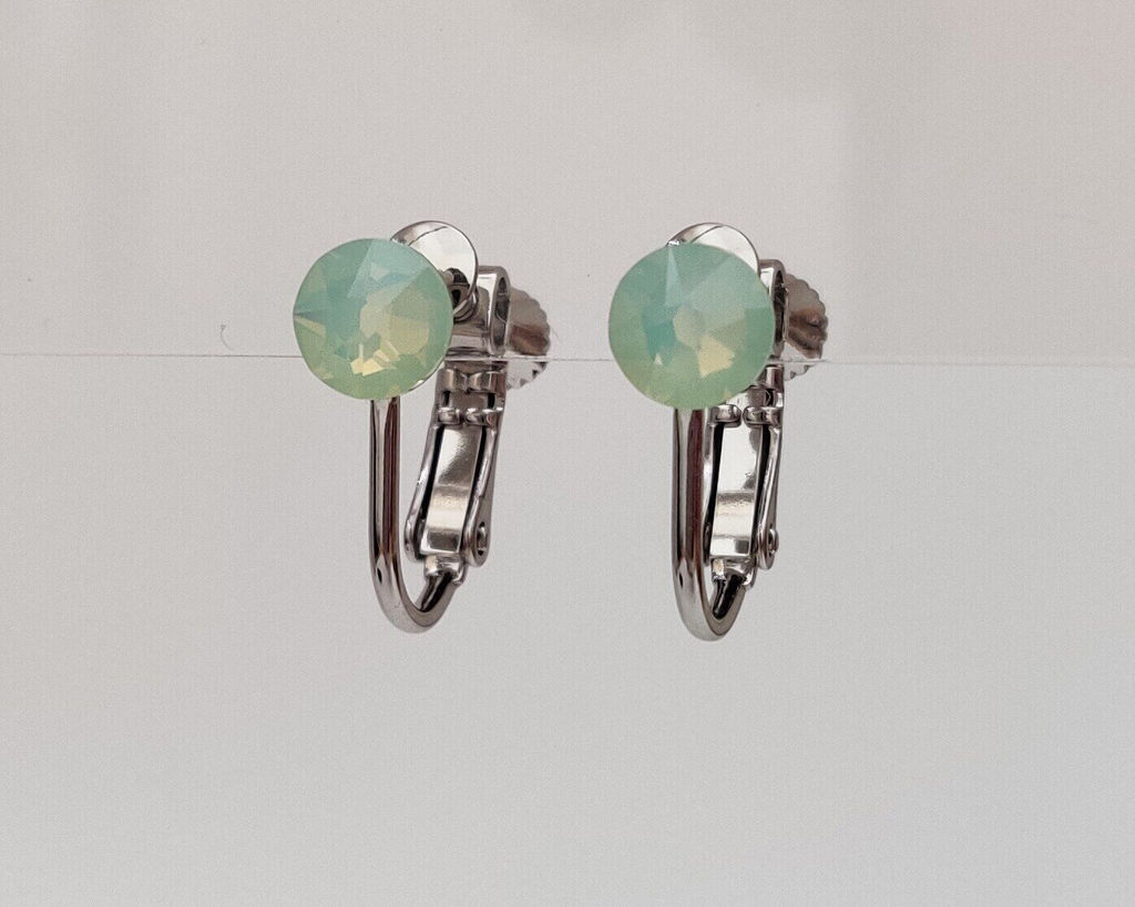 Серьги-клипсы с кристаллами Swarovski