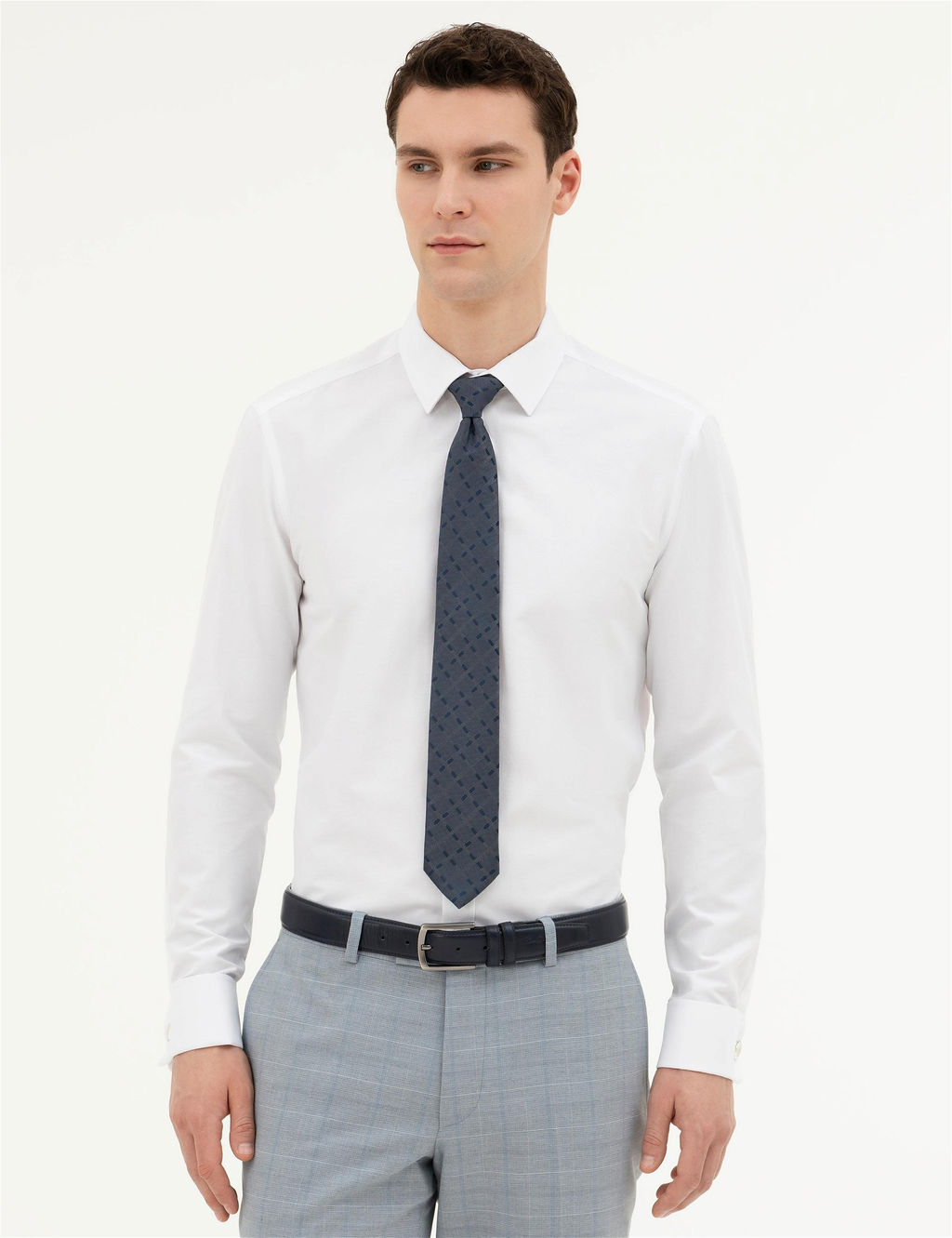 Beyaz Slim Fit Uzun Kollu Basic G_mlek - Pierre cardin фото 3