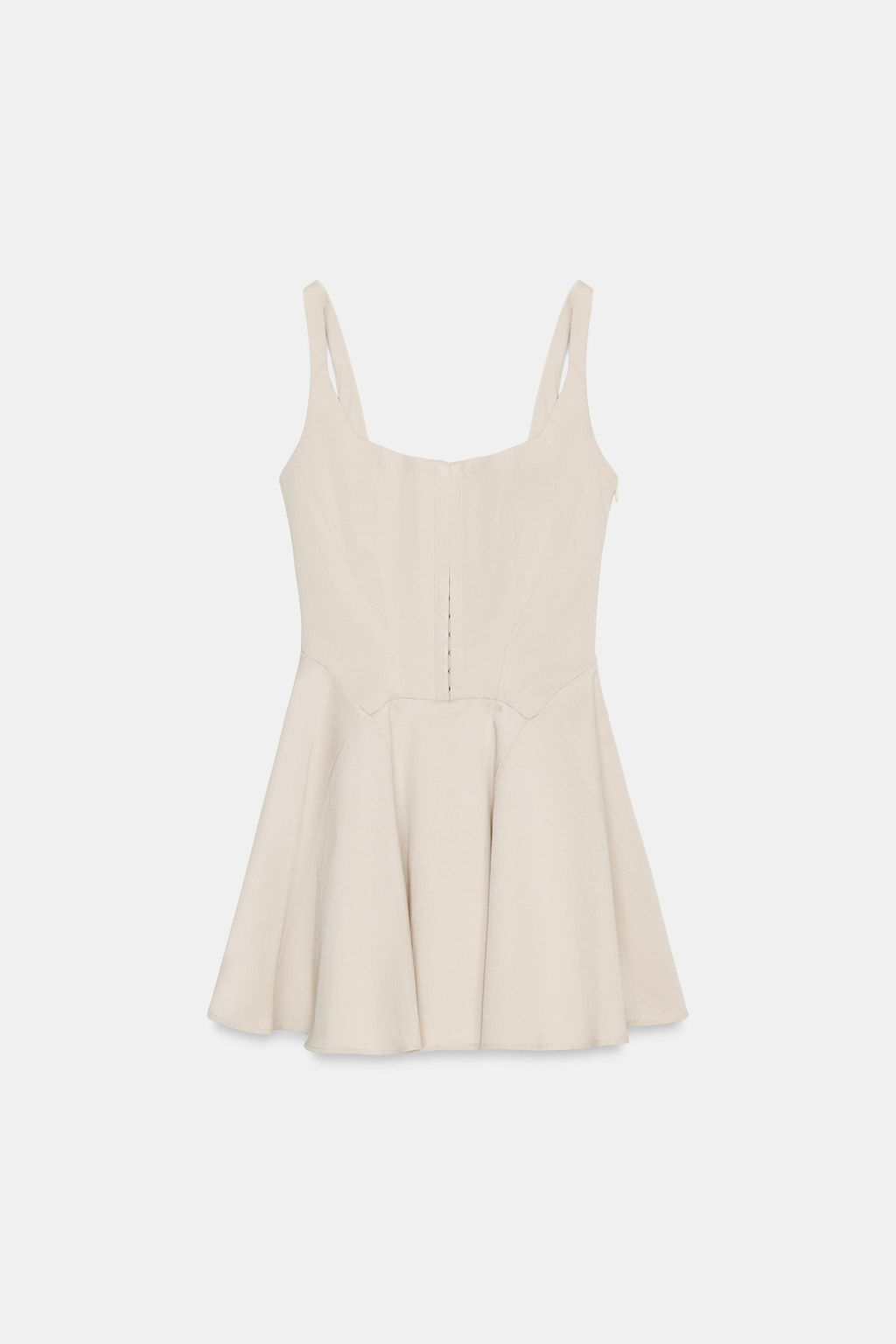 VESTIDO CORTO CORSETERO / Beige - Zara фото 4