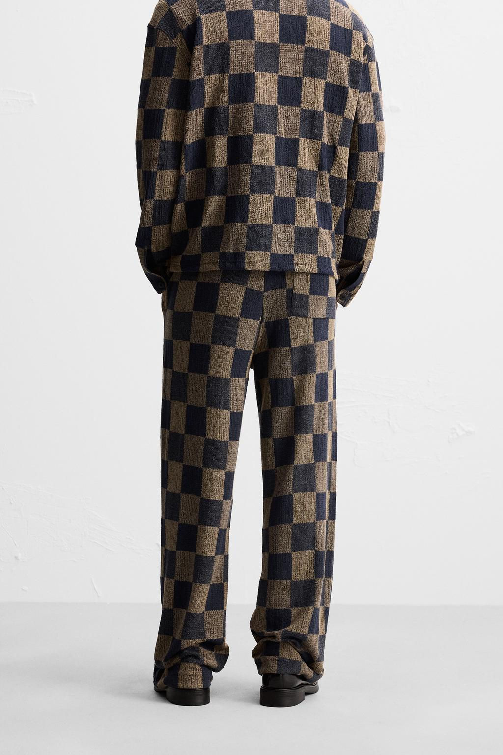 CHECK KNIT TROUSERS - Zara фото 3