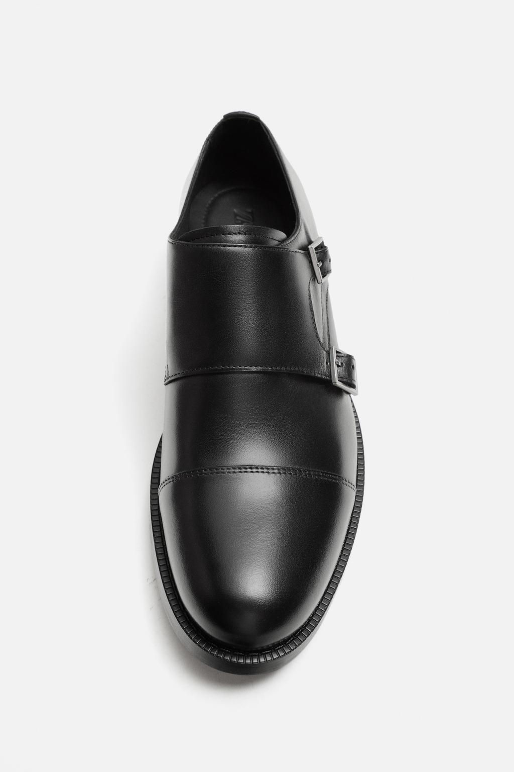 DOUBLE BUCKLE LEATHER SHOES - Zara фото 6