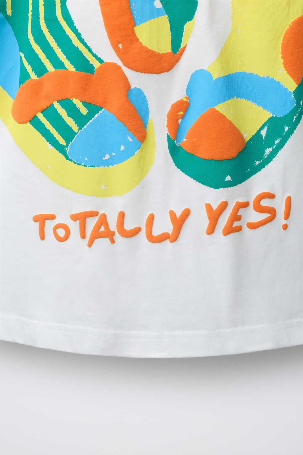 CAMISETA ESTAMPADA CHANCLAS / Blanco - Zara фото 4