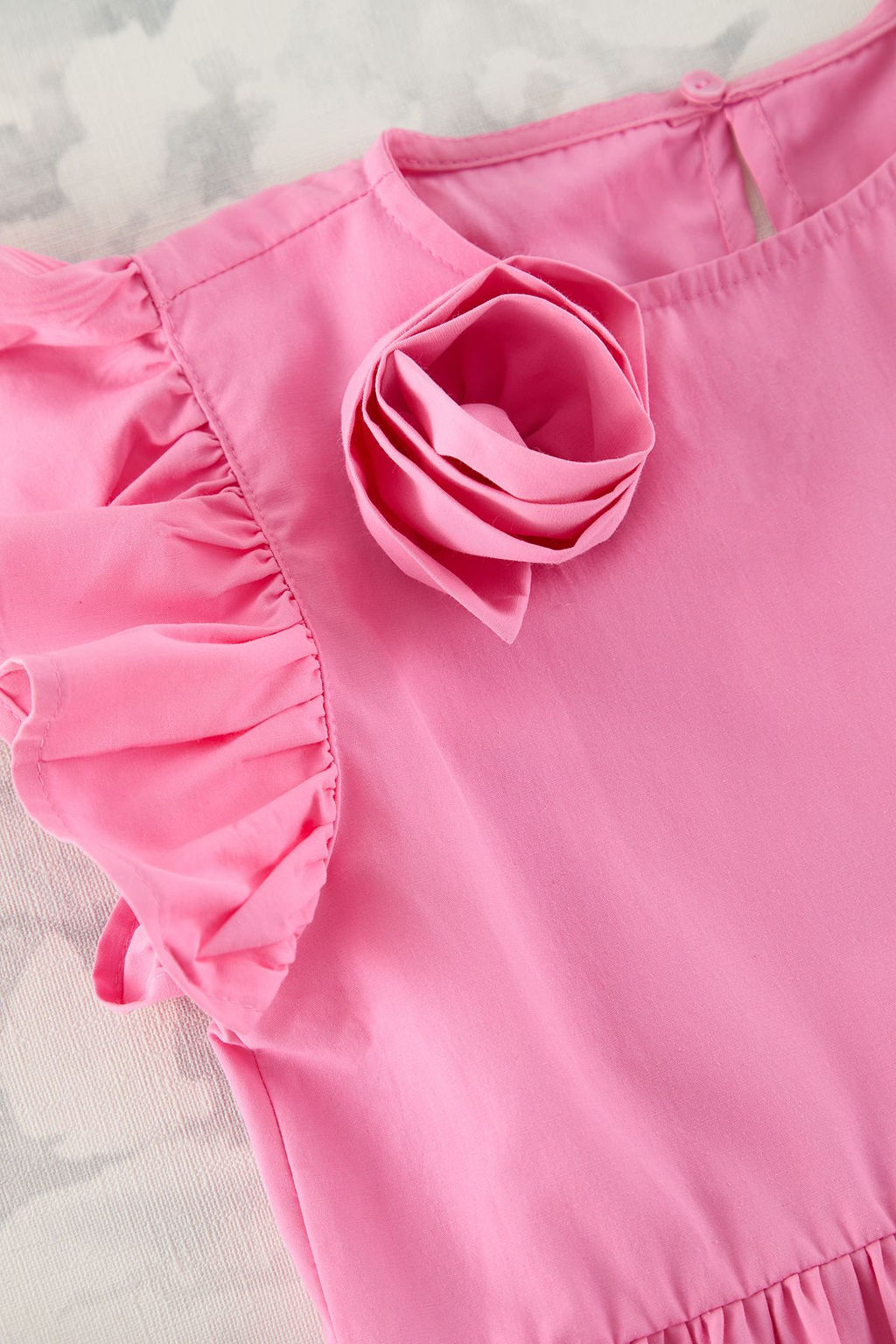 Pembe K?z Cocuk Mini Me Cicekli Bayraml?k Dokuma Elbise TKDSS25EL00044 - Trendyolmilla фото 7