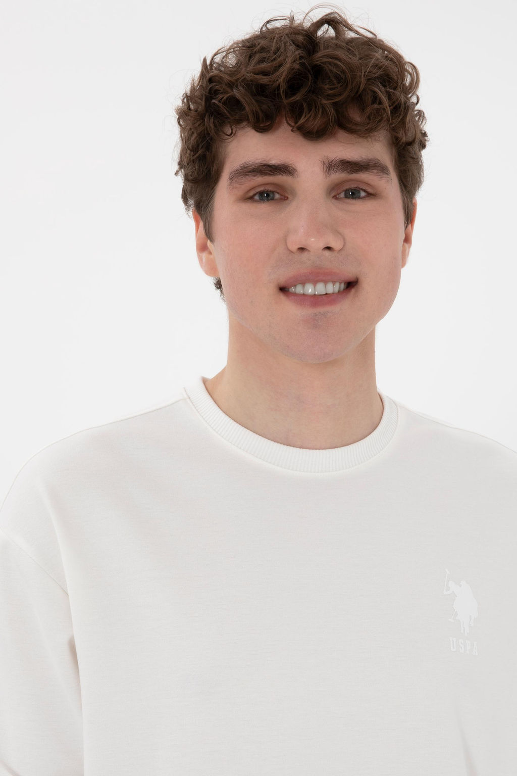 Erkek Beyaz Sweatshirt Sepette S_rpriz _ndirim - U.s. polo assn фото 2