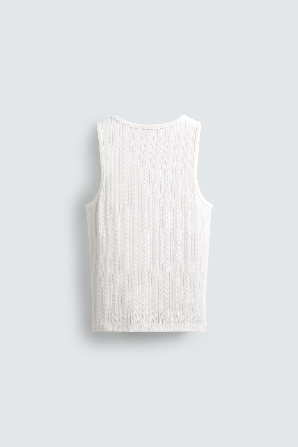 EMBROIDERED RIB TANK T-SHIRT - Zara фото 8