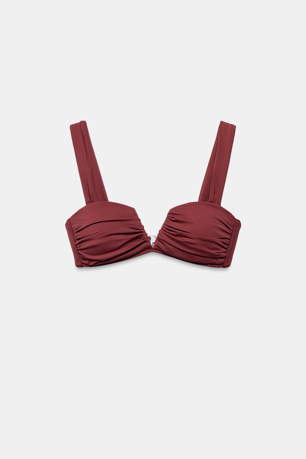 TOP BIKINI PLIEGUES / Marr?n - Zara фото 2