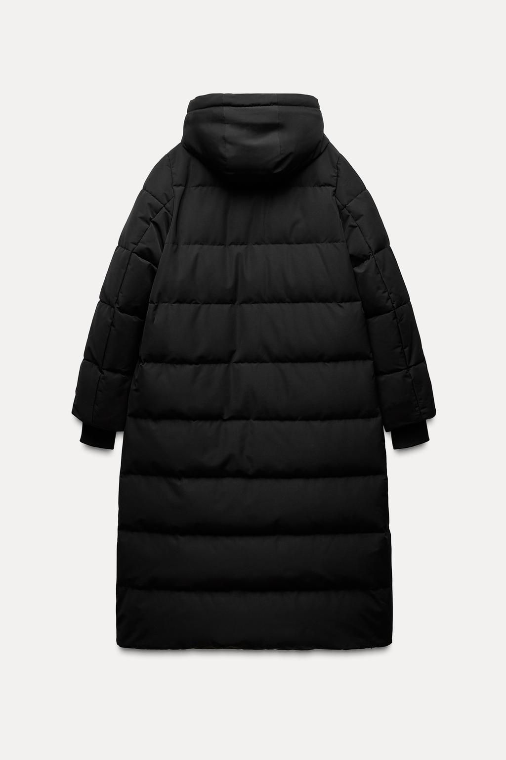 LONG HOODED WATER AND WIND RESISTANT PUFFER JACKET - Zara фото 4