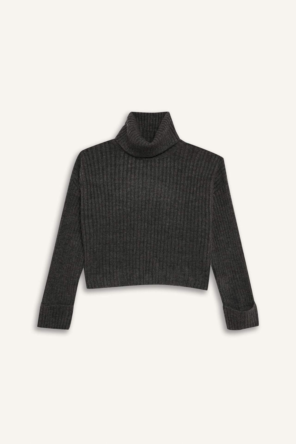 Oversize Genis Kal?p Bal?kc? Yaka Triko Kazak - Defacto фото 2