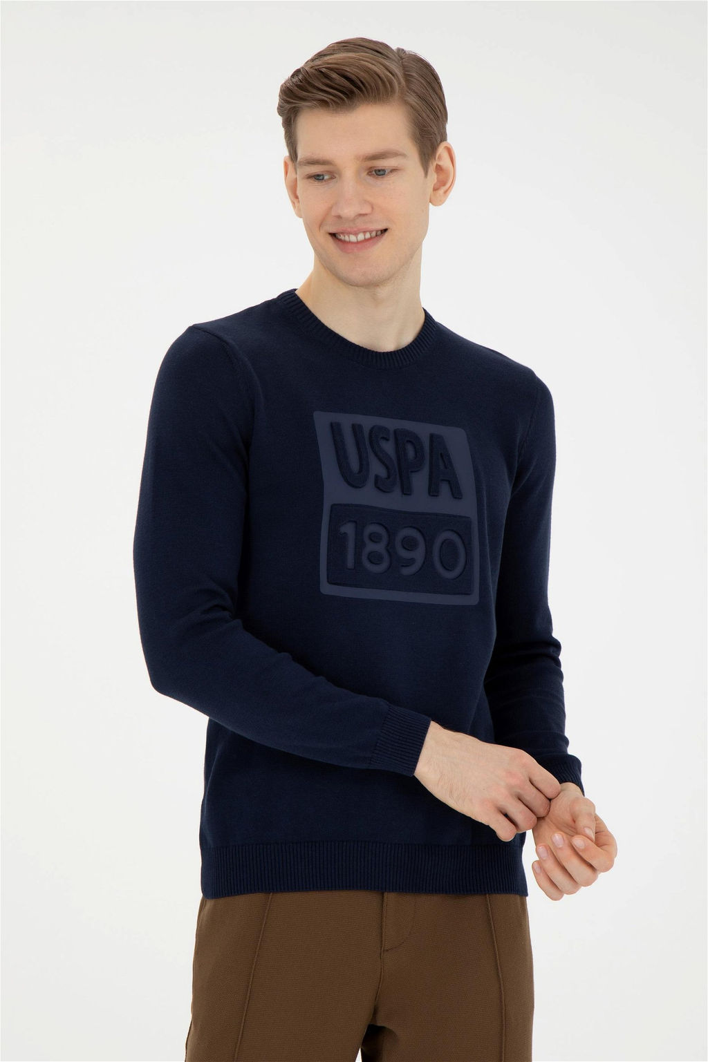 U. S. Polo Assn / Мужской темно-синий свитер - U.s. polo assn фото 3