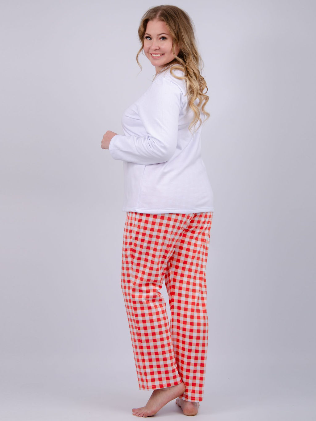 Пижама Осень, футер начес - Малина фото 5