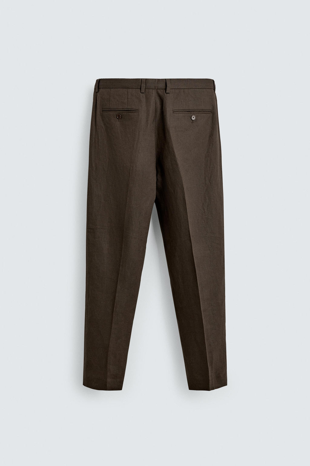 PANTAL?N TRAJE 100% LINO / Marr?n oscuro - Zara фото 6