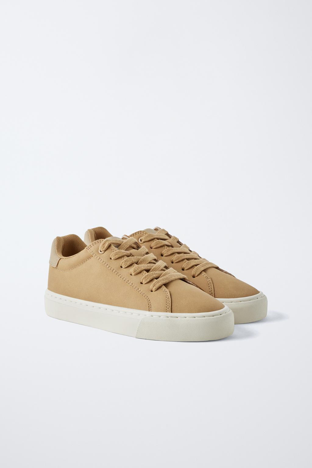MINIMALIST LACE-UP SNEAKERS - Zara фото 2