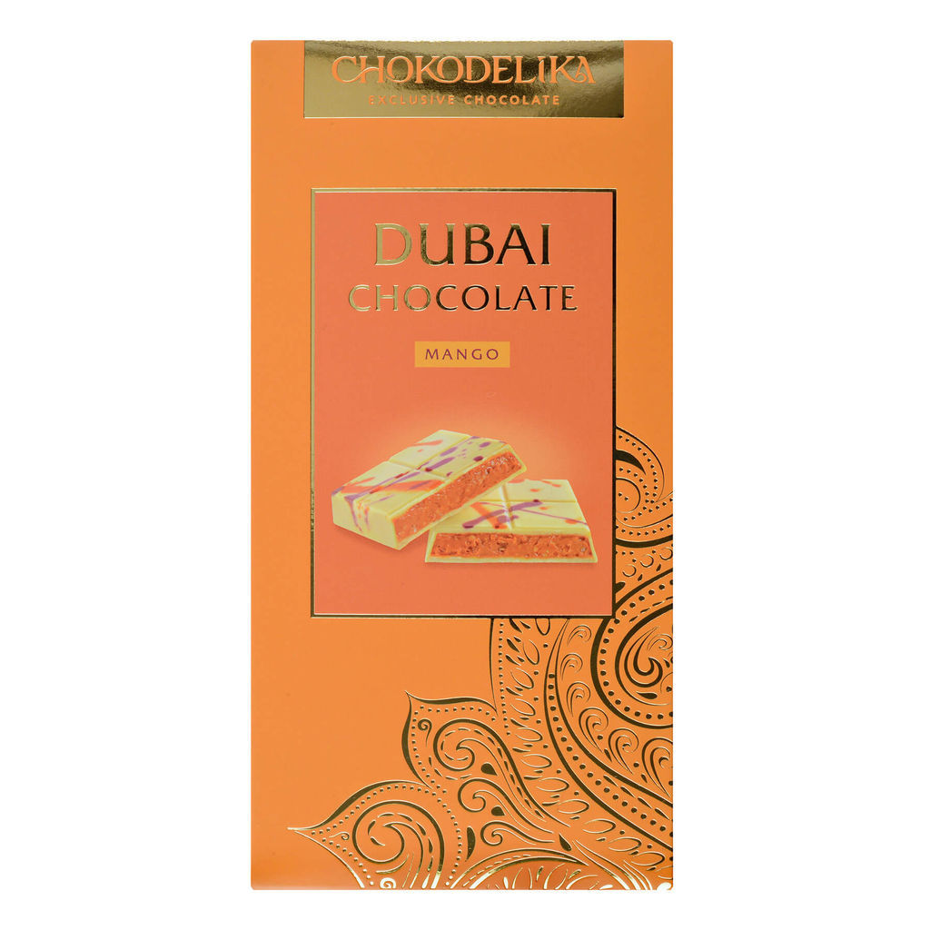 Шоколад белый с начинкой Dubai Mango с начинкой манго, 180 гр