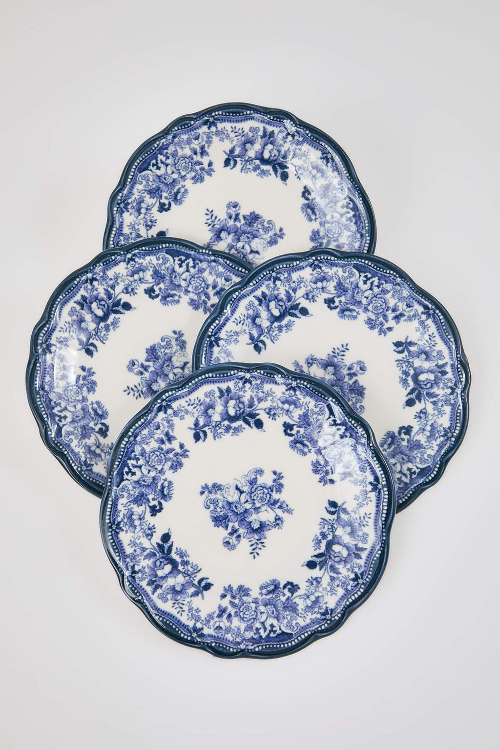 4lu Vintage Cicek Desenli Porselen Tatl? Tabag? Seti -K?rm?z? TPHAW26TBK00067 - Trendyolmilla фото 5