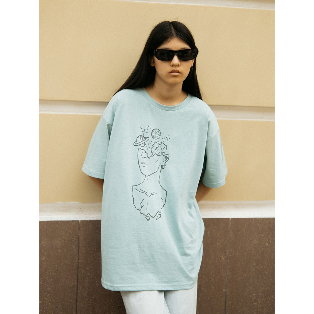 Футболка оверсайз кулирка 1657100302 - Youlala фото 4