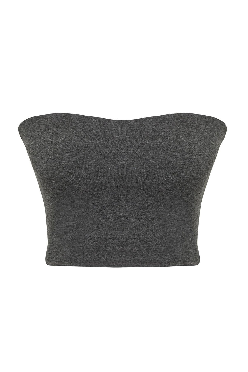 Trendyolmilla Ekru Fitted Straplez Yaka Crop Esnek Orme Bluz TWOSS24BZ00055 фото 22