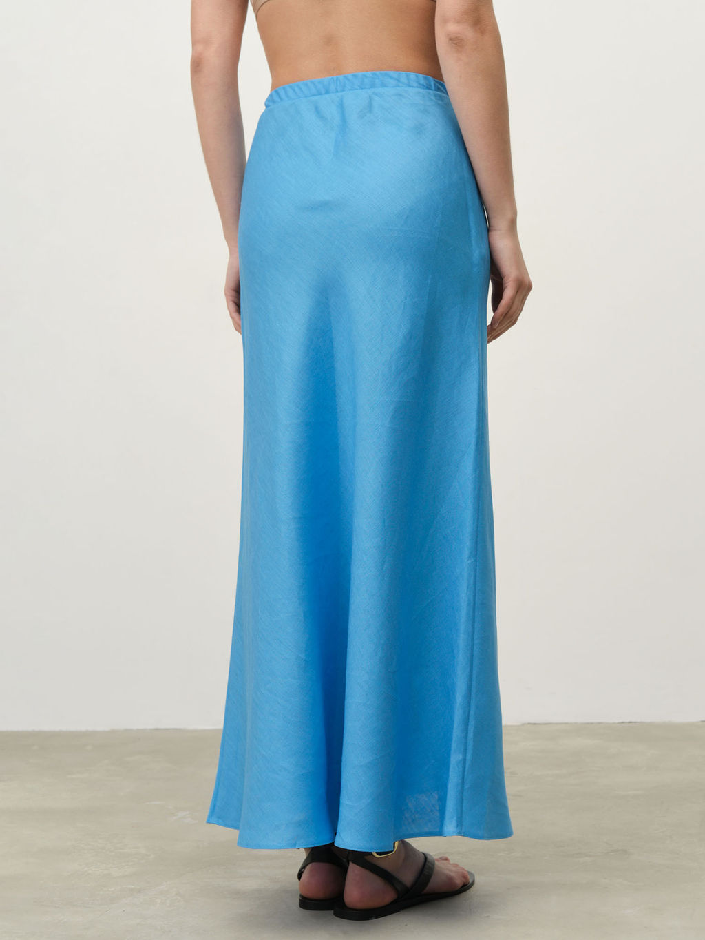 Юбка льняная 8025 аквамарин