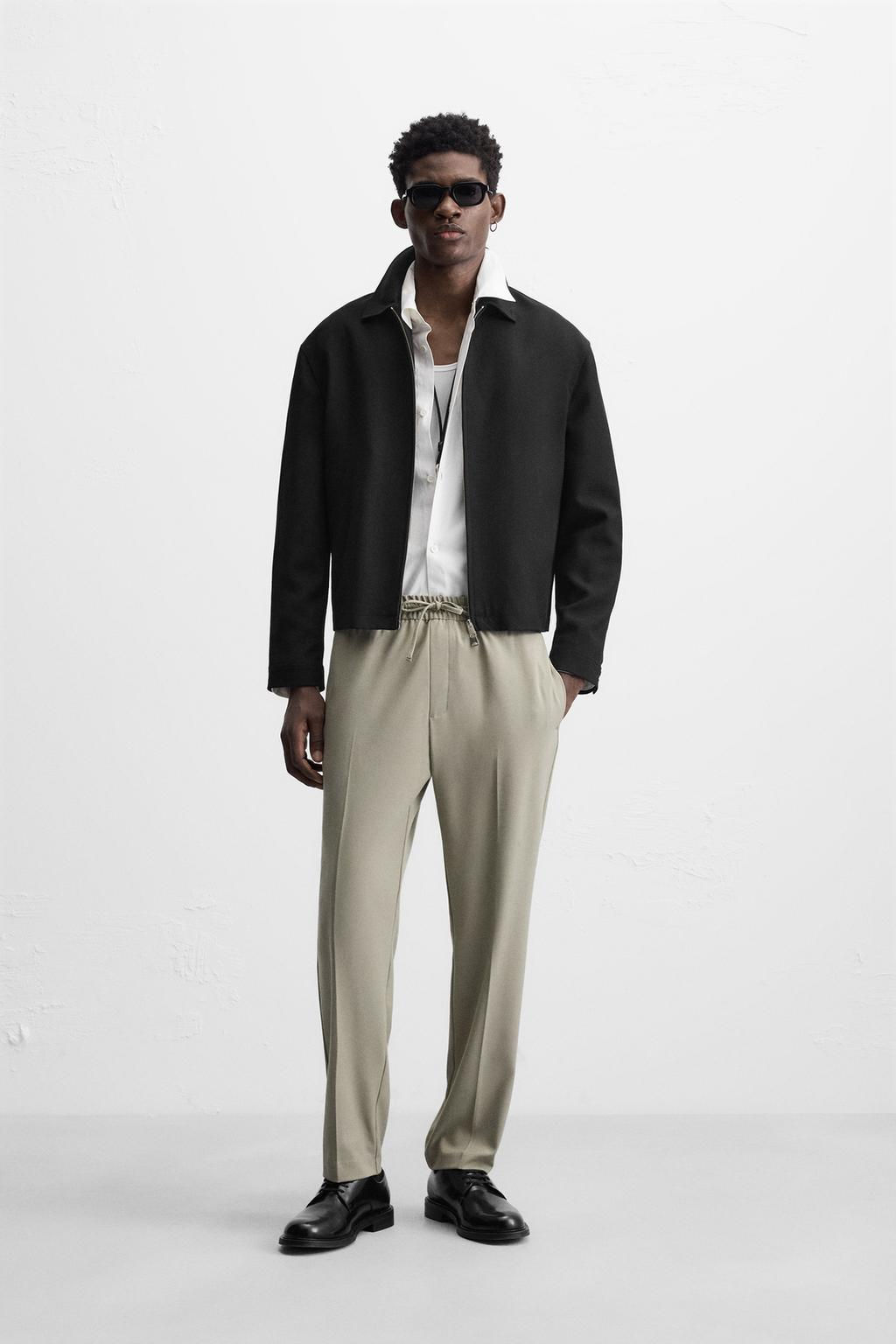 COMFORT FIT JOGGER WAIST TROUSERS - Zara фото 11