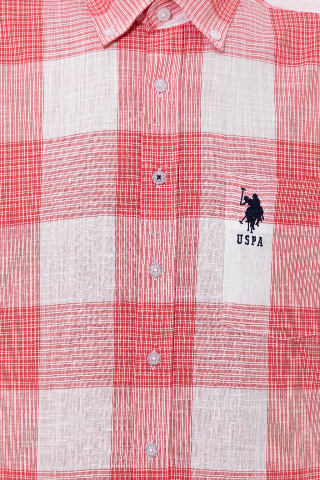 Мужская красная рубашка с коротким рукавом - U.s. polo assn фото 12