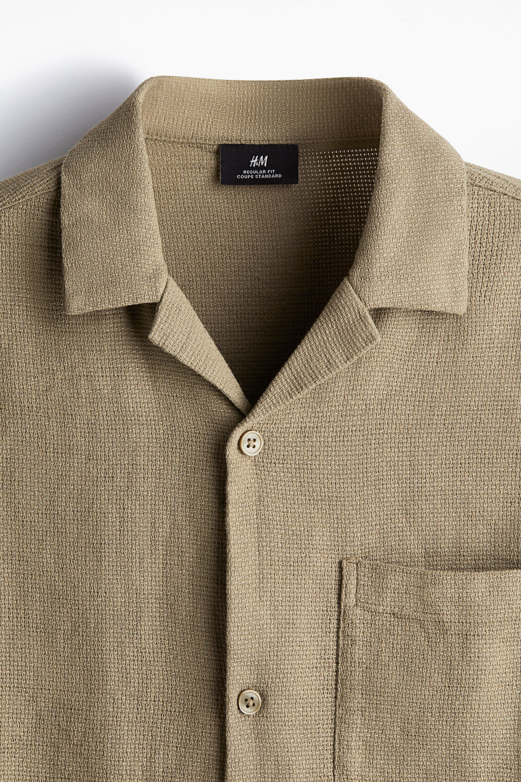 Camisa resort con textura Regular Fit - H&m фото 4