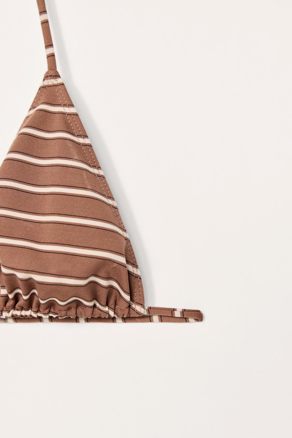 LIMITED EDITION STRIPED BIKINI TOP - Zara фото 5