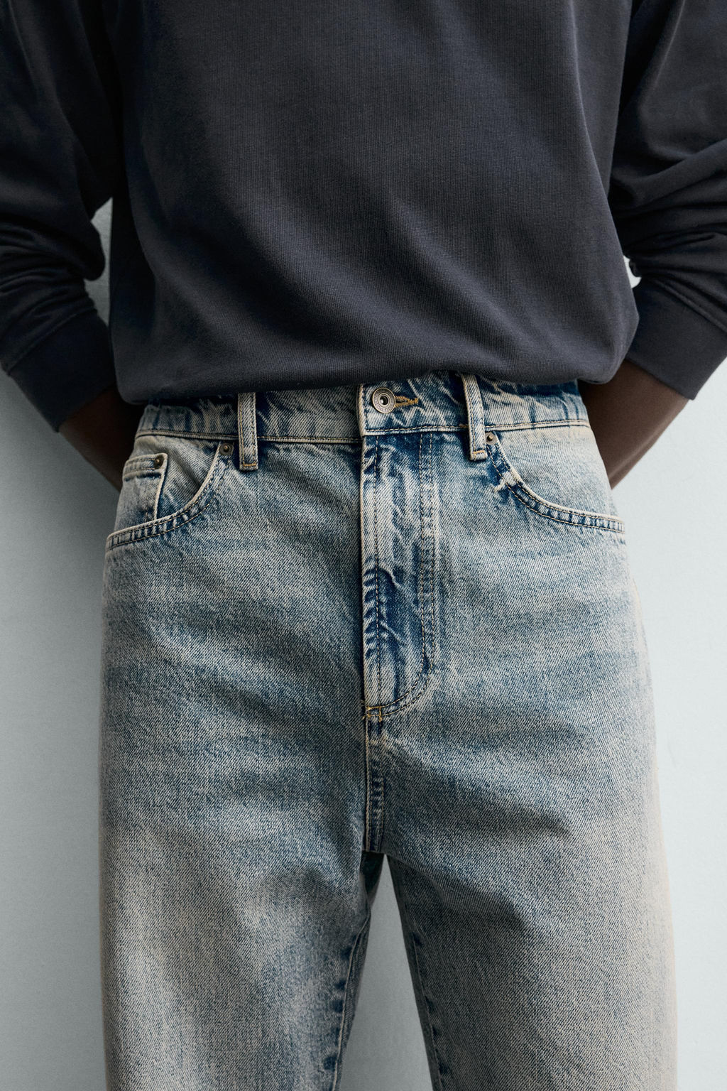 JEANS STRAIGHT ANKLE FIT / Azul medio - Zara фото 7