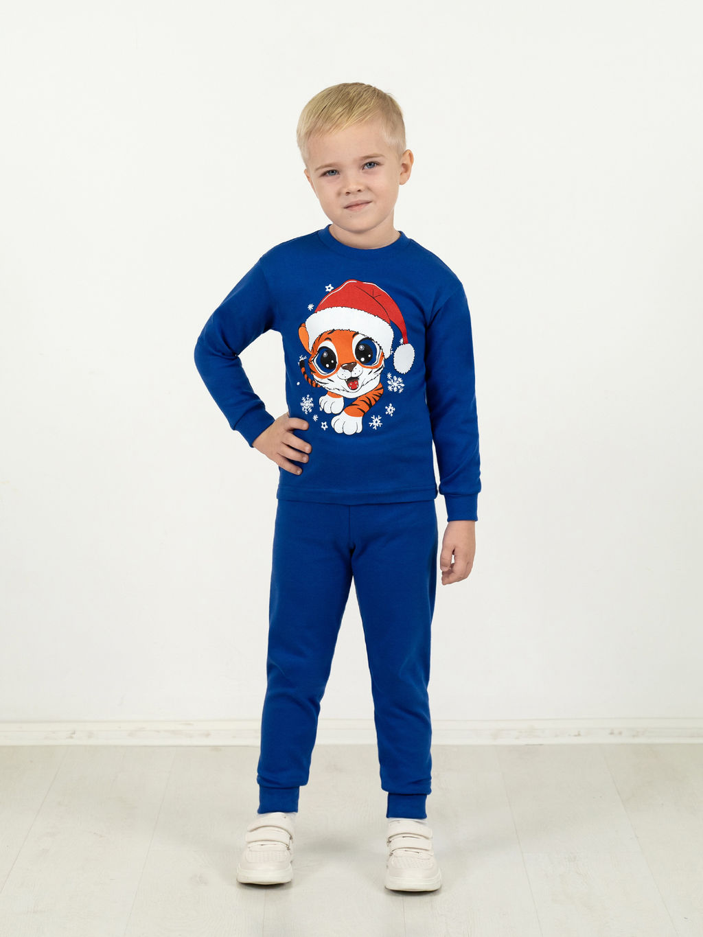 Пижама детская синяя тигренок