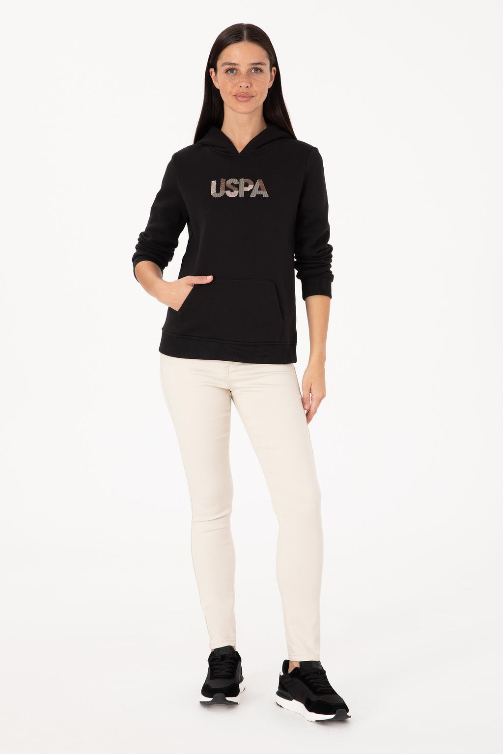 Kad_n Siyah Kap__onlu Basic Sweatshirt - U.s. polo assn фото 4