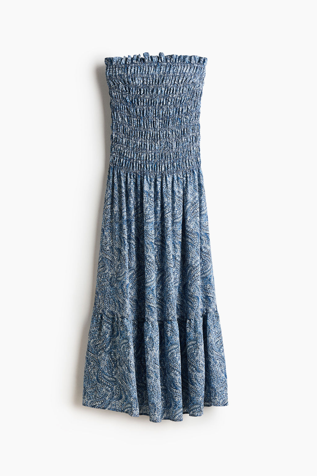 Vestido bandeau con cuerpo nido de abeja - H&m фото 8