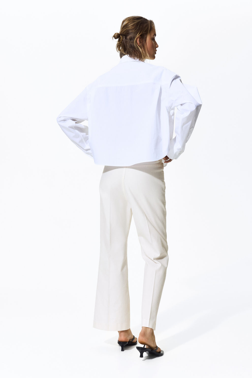 Pantal?n bootcut en lona de algod?n - H&m фото 6