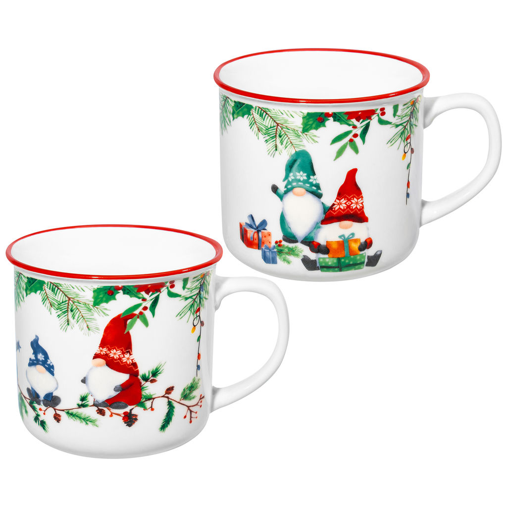 Набор 2 кружек 400 мл 12,5*9,5*8,8 см "Гномики", фарфор NEW BONE CHINA