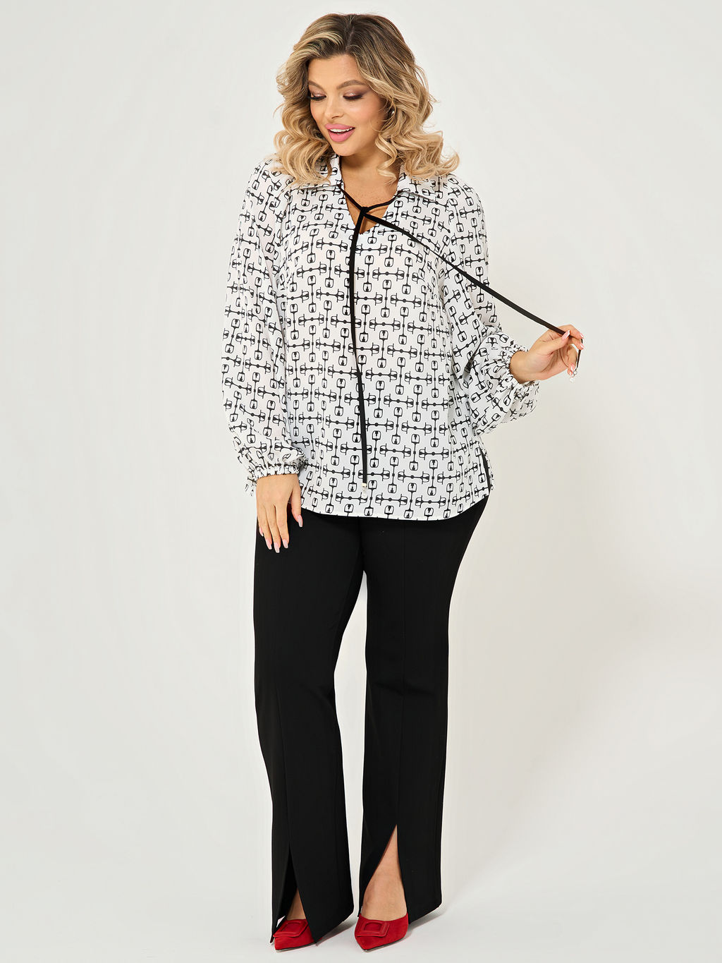 Блузка 0059-27п кремово-белый - Dora фото 33