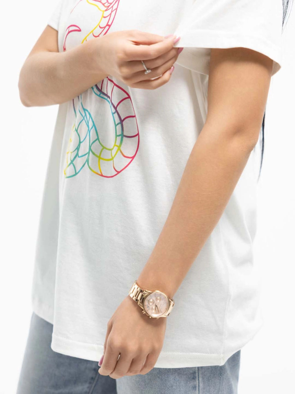 Футболка женская, цвет белый - Барболета фото 5