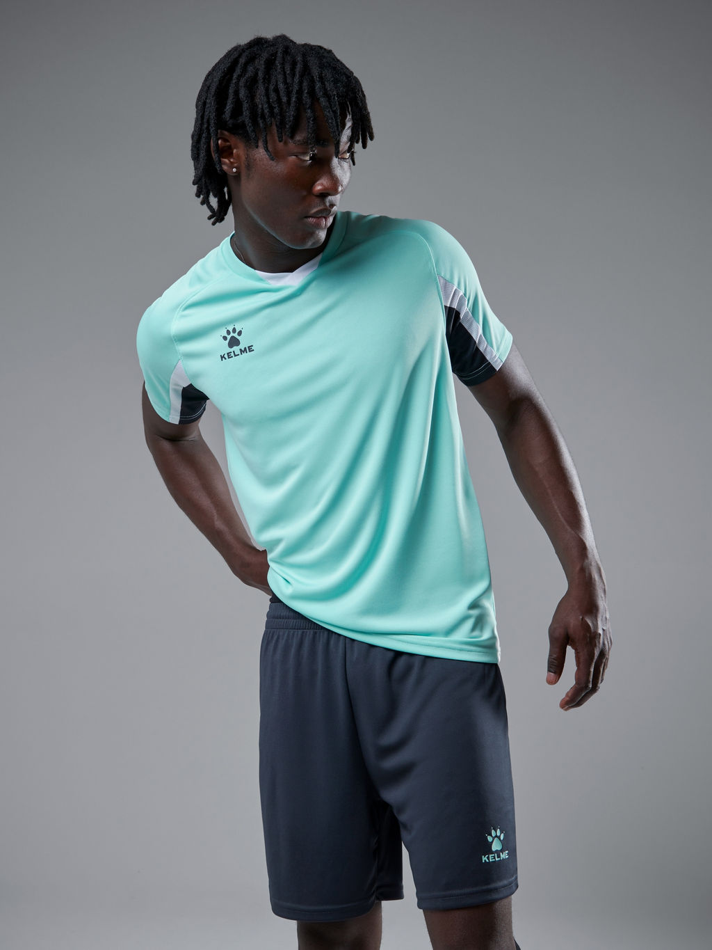 Футбольная форма KELME Short-Sleeved Football Suit (Teal/Black)