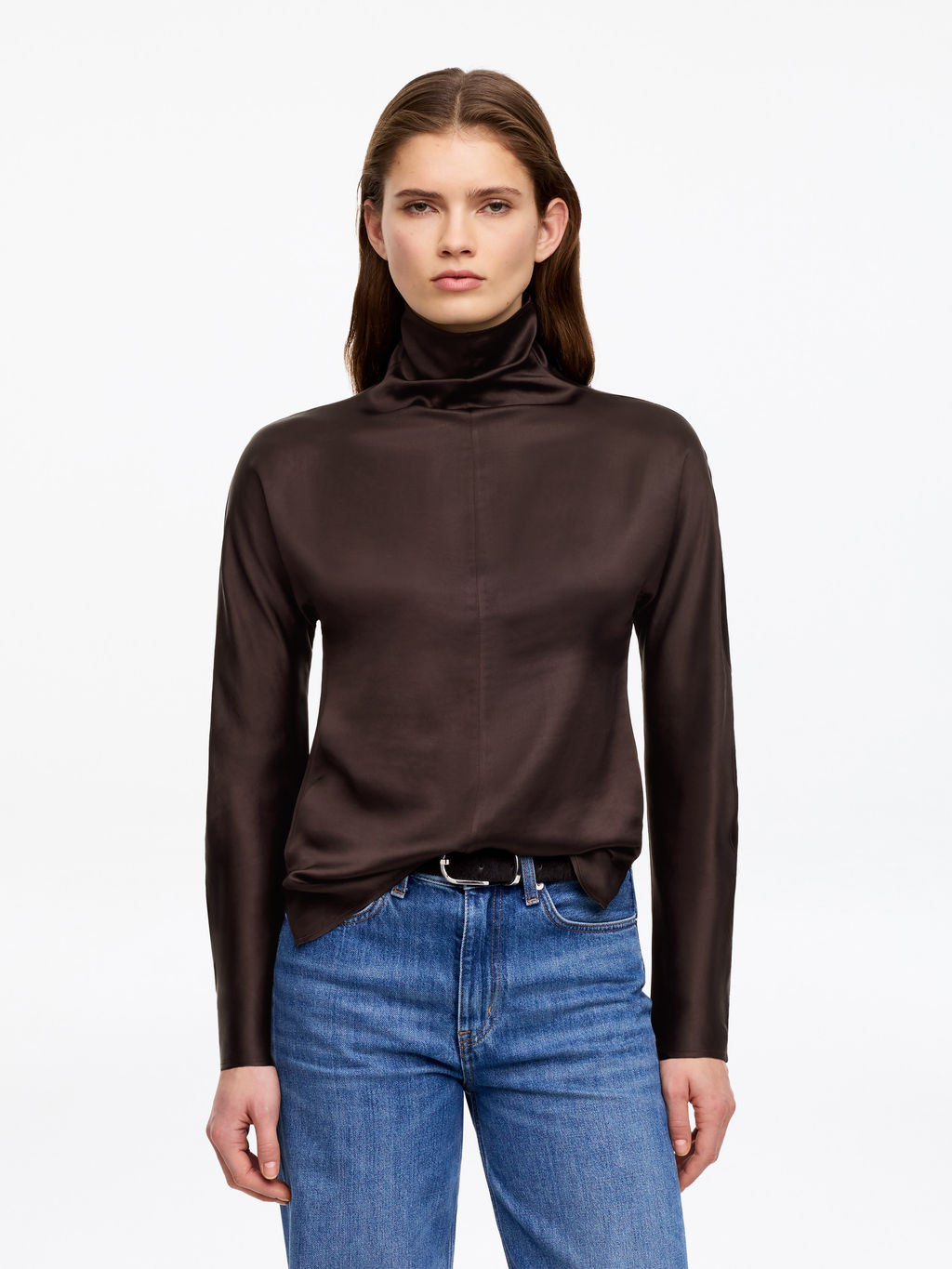 Top de sat?n con cuello alzado - H&m фото 2