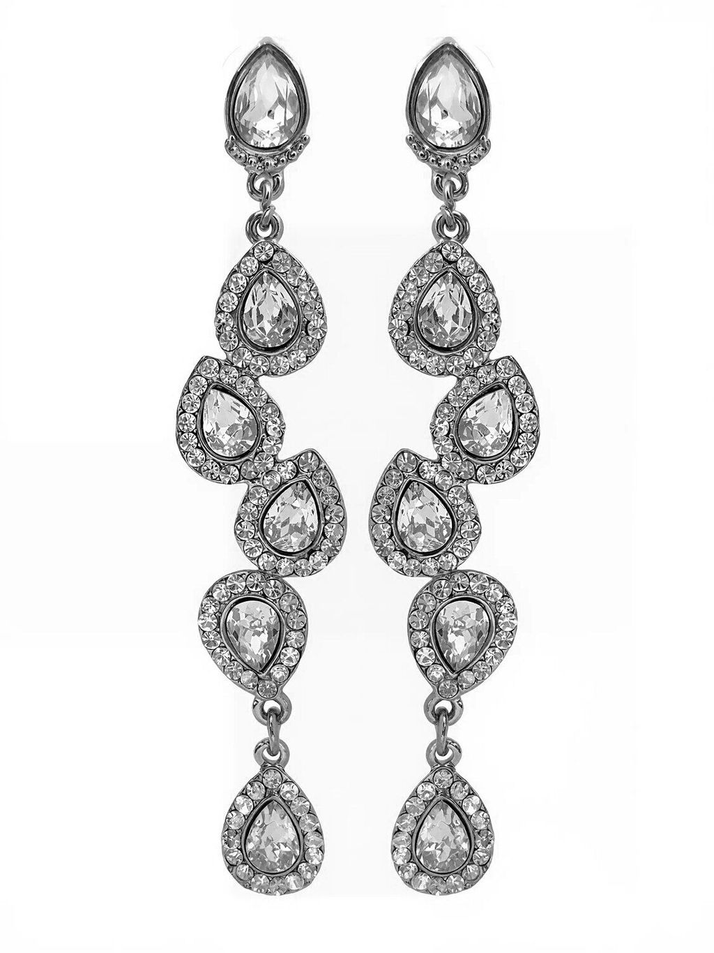 Вечерние серьги с чешскими стразами